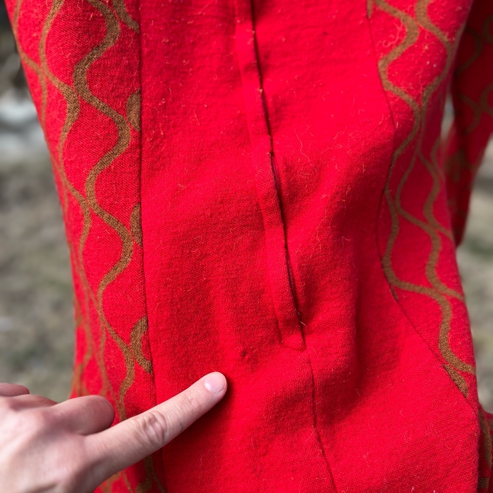 RARE Rudi Genreich for Harmon 1960s red and gold mini dress - Picture 3 of 7
